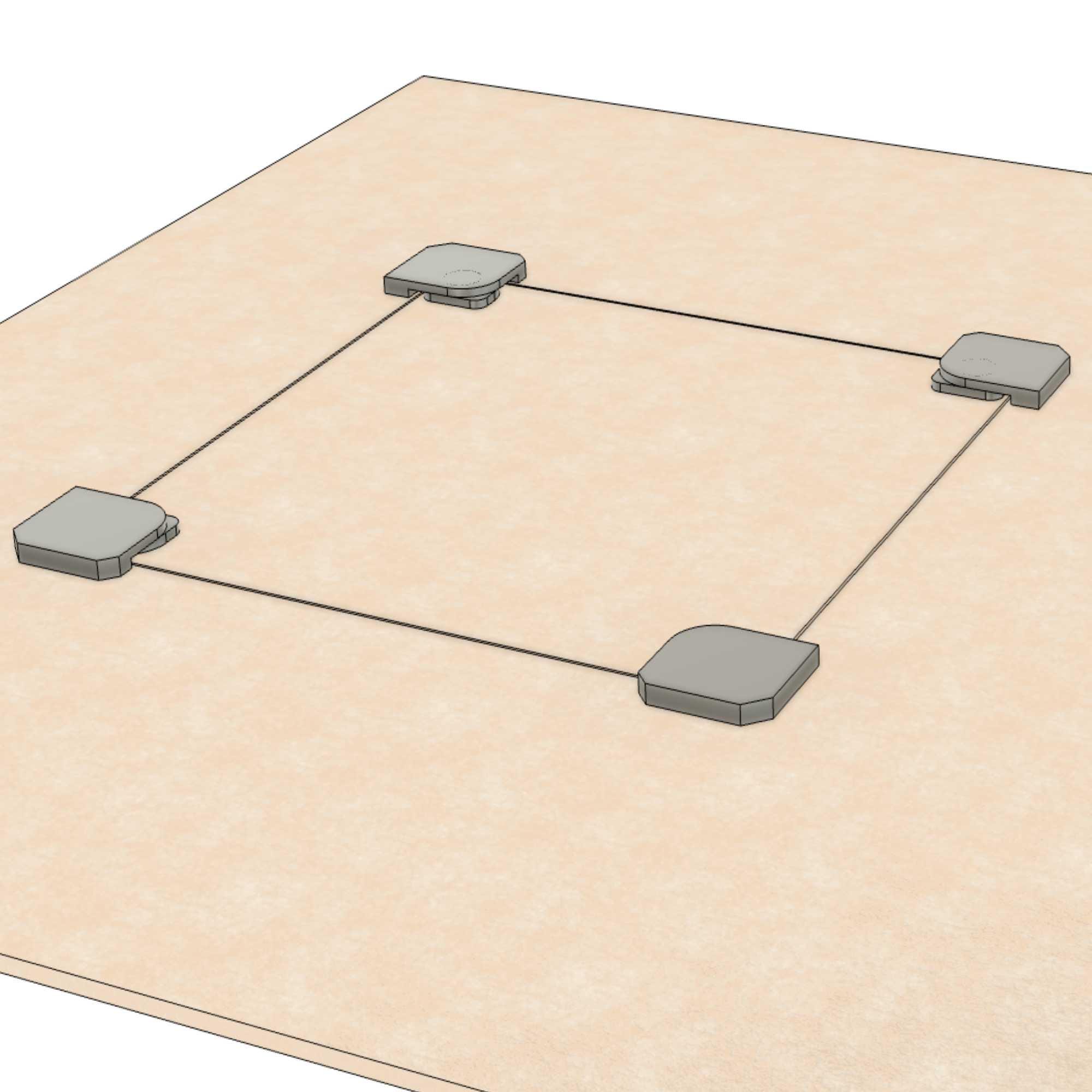 Magnetic Cover Mounts – 8-Piece Set for Tiles, OSB & Panels