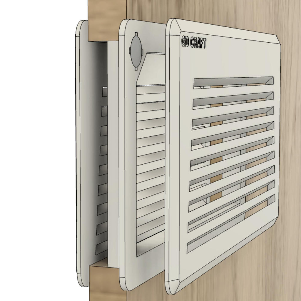 Magnetic Passive Door Ventilation Set – 3-Part System for a optional filter