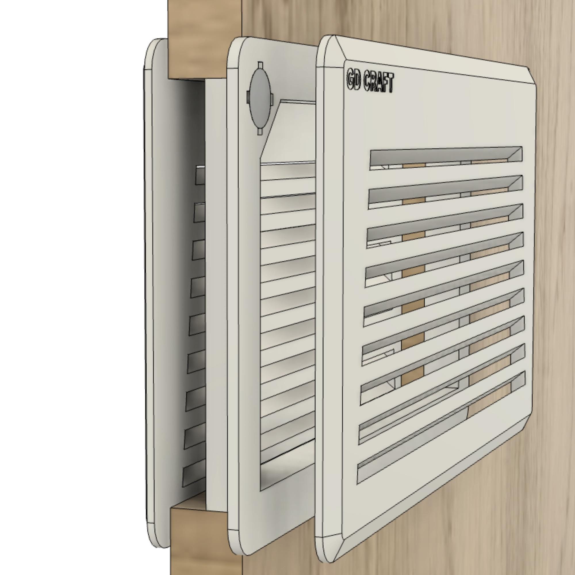 Magnetic Passive Door Ventilation Set – 3-Part System for a optional filter