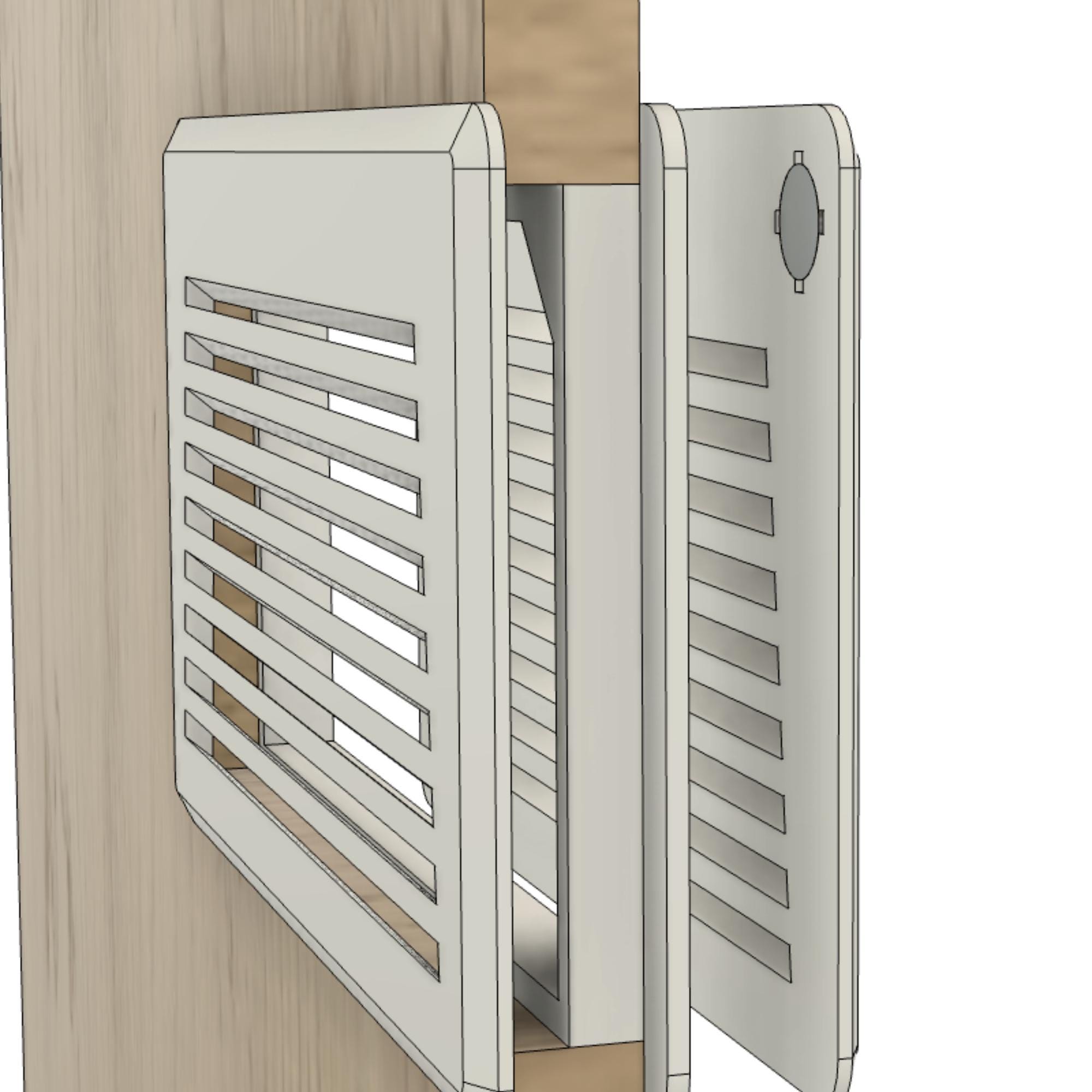 Magnetic Passive Door Ventilation Set – 3-Part System for a optional filter