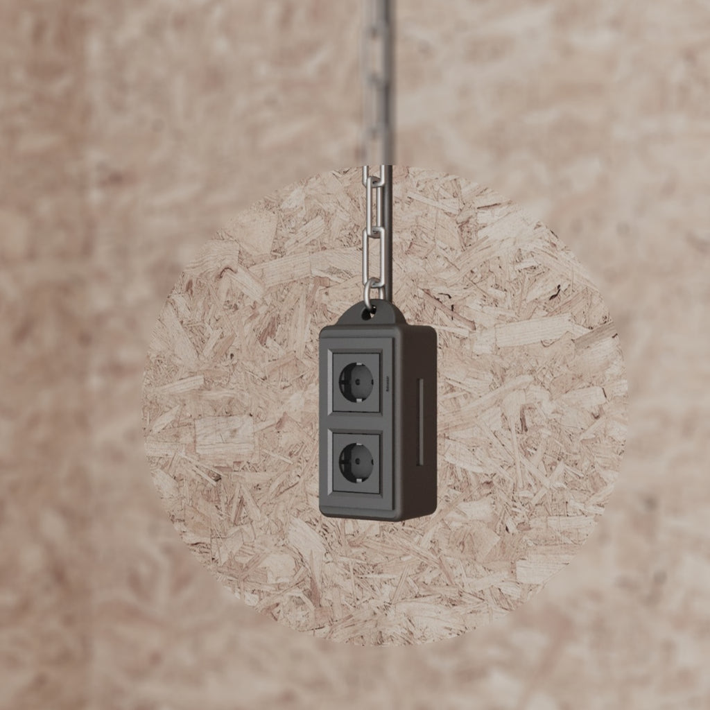 Workshop Hanging Power Socket – Dual Outlet with Cable Gland