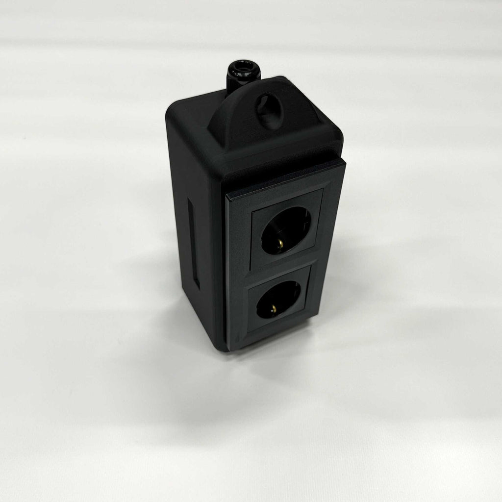 Workshop Hanging Power Socket – Dual Outlet with Cable Gland